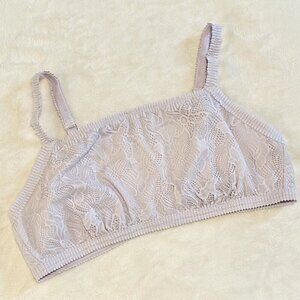 NWT Aerie Light Purple Coral Lace Bandeau Bralette - Size: Extra Large